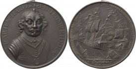 Niederlande-Medaillen und Rechenpfennige
 Eisengussmedaille 1653 (späterer Guss) (J. Pool) Auf den Tod von Admiral Marten Harpertsen Tromp in der See...