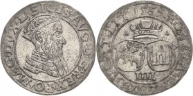 Polen
Sigismund II. August 1545-1572 4 Gröscher 1567, Vilnius Kopicki 3312 (R1) Gumowski 624 Min. korrodiert, vorzüglich