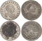 Polen
Johann III. Sobieski 1676-1696 6 Gröscher 1682 und 1683, Bromberg Kopicki 1957, 1963 Gumowski 2011 2 Stück. Sehr schön und Rv. Belagreste, sehr...