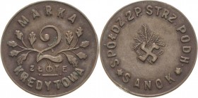 Polen
Notmünzen 2 Zlote o.J. Kreditgeld der Stadt Sanok Selten. Fast vorzüglich