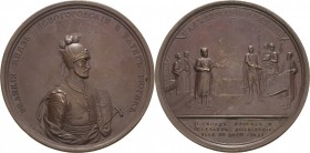 Russland
Katharina II. 1762-1796 Bronzemedaille o.J. (Gass/Yudin) Suitenmedaillen des 18. Jahrhunderts. Nr. 16: Auf die Erlaubnis von Oskold nach Tsa...
