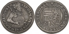 Habsburg
Erzherzog Ferdinand 1564-1595 10 Kreuzer 1571, Hall M./T. 195 Sehr schön+