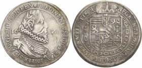 Habsburg
Ferdinand II. 1619-1637 Taler 1621, Hall Voglhuber 136/I Davenport 3125 M./T. 424 Kl. Feilspur am Rand, sehr schön