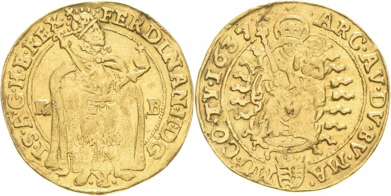 Habsburg
Ferdinand II. 1619-1637 Doppeldukat 1637, KB-Kremnitz Herinek 161 Husz...