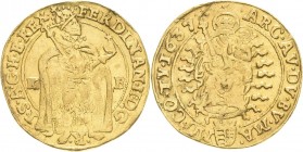 Habsburg
Ferdinand II. 1619-1637 Doppeldukat 1637, KB-Kremnitz Herinek 161 Huszar 1163 Friedberg 97 GOLD. 6.46 g. Leichte Fassungsspuren, sehr schön