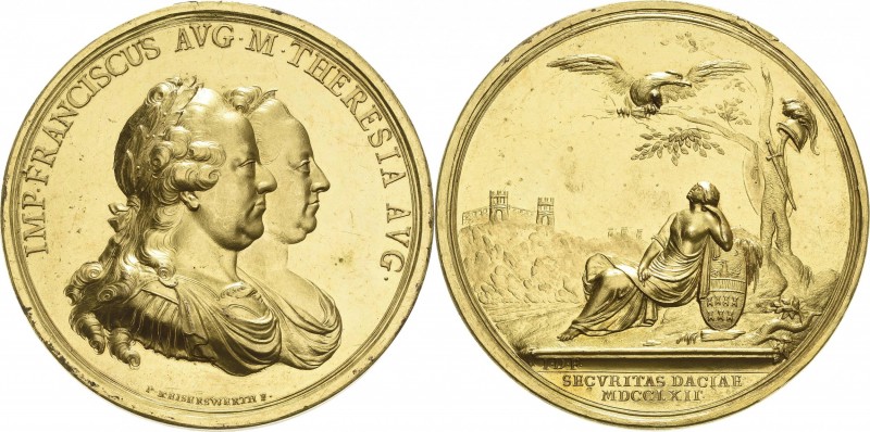 Habsburg
Maria Theresia 1740-1780 Vergoldete Bronzemedaille 1762 (P. Keiserswer...