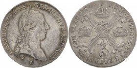 Habsburg
Josef II. 1764-1790 Taler 1786, B-Brüssel Voglhuber 298 Davenport 1284 Delmonte 293 Sehr schön
