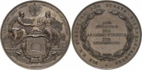 Kaiserreich Österreich
Franz Joseph I. 1848-1916 Bronzemedaille 1883 (Tautenhayn) Auf den Durchschlag des Arlbergtunnels, verliehen von der k.u.k Dir...