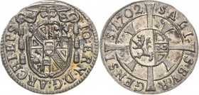 Geistlichkeiten - Salzburg
Johann Ernst von Thun und Hohenstein 1687-1709 Kreuzer 1702. Zöttl 2258 Probszt 1894 Prachtexemplar. Stempelglanz