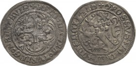 Sachsen, Haus Wettin, Groschenzeit
Landgraf Friedrich der Friedfertige 1385-1440 Fürstengroschen o.J. (1406/1412), Freiberg Mit Minuskel f, Ringel vo...