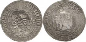 Sachsen, Haus Wettin, Groschenzeit
Kurfürst Friedrich II. von Sachsen, der Sanftmütige 1428-1464 Pfahlschildgroschen o.J. (1454/1456), beiderseits Li...