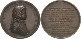 Bayern
Maximilian II. Emanuel 1679-1726 Bronzemedaille 1699 (F. Roussel) Auf den Tod seines dritten Sohnes Joseph Ferdinand. Brustbild von Joseph Fer...