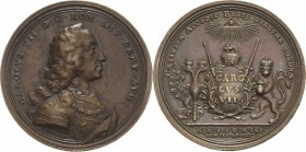 Bayern
Karl Albrecht 1726-1745, seit 1742 Kaiser Karl VII Bronzemedaille 1742 (Vestner) Kaiserwahl zu Frankfurt. Brustbild des Kaisers nach rechts / ...