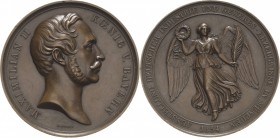 Bayern
Maximilian II. Joseph 1848-1864 Bronzemedaille 1854 (C. Voigt) Gewerbeausstellung in München. Kopf nach rechts / Victoria mit Palmwedel und Lo...