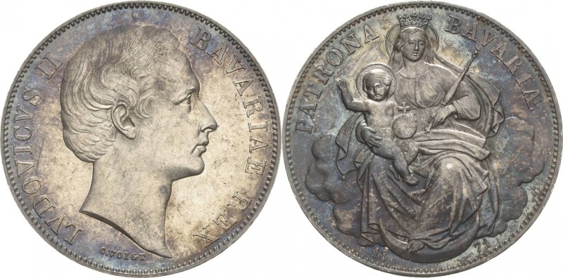 Bayern
Ludwig II. 1864-1886 Taler 1871, München Madonna AKS 176 Jaeger 107 Kahn...