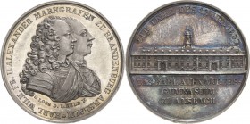 Brandenburg-Ansbach
Medaillen Silbermedaille 1837 (Held) Jubiläum des Karl-Alexander-Gymnasiums zu Ansbach. Die Büsten Karl Wilhelms und Alexanders n...