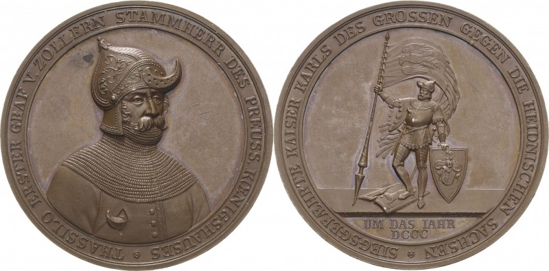 Brandenburg-Preußen
Friedrich Wilhelm III. 1797-1840 Bronzemedaille o.J. (C.W. ...