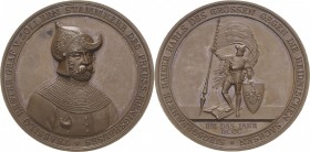 Brandenburg-Preußen
Friedrich Wilhelm III. 1797-1840 Bronzemedaille o.J. (C.W. Döll / Loos) Graf von Zollern. Geharnischtes Brustbild des Grafen halb...