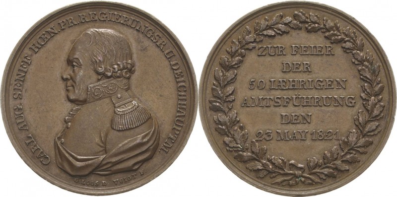 Brandenburg-Preußen
Friedrich Wilhelm III. 1797-1840 Bronzemedaille 1821 (Voigt...