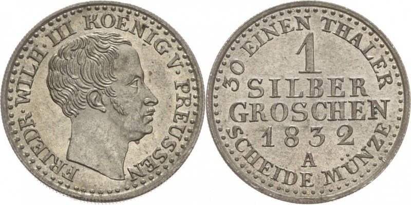 Brandenburg-Preußen
Friedrich Wilhelm III. 1797-1840 Silbergroschen 1832, A-Ber...