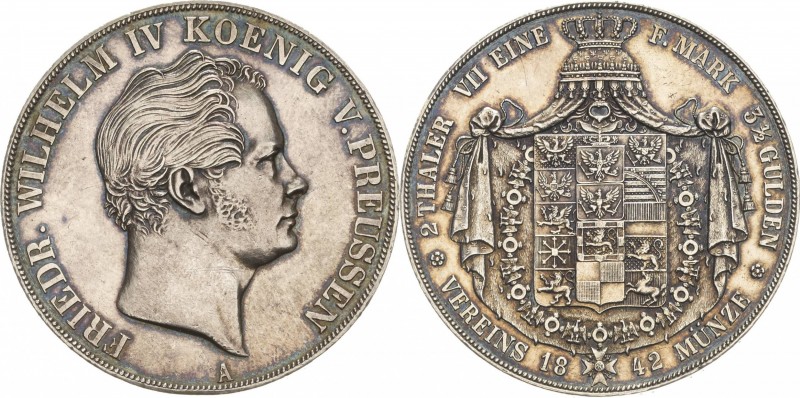 Brandenburg-Preußen
Friedrich Wilhelm IV. 1840-1861 Doppeltaler 1842, A-Berlin ...