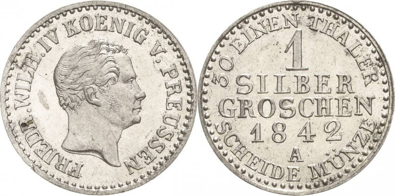 Brandenburg-Preußen
Friedrich Wilhelm IV. 1840-1861 Silbergroschen 1842, A-Berl...