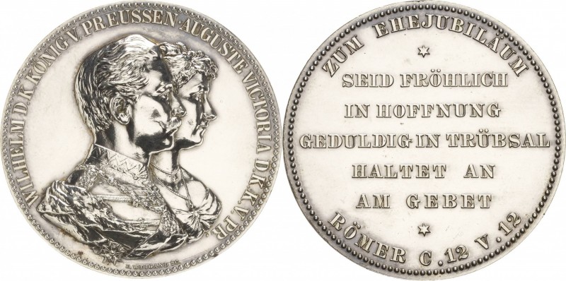 Brandenburg-Preußen
Wilhelm II. 1888-1918 Silbermedaille o.J. (E. Weigand) Gesc...