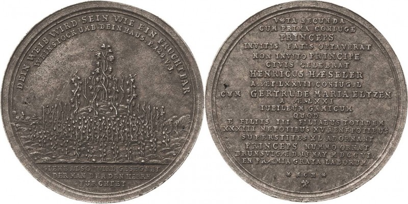 Braunschweig-Wolfenbüttel
Anton Ulrich, allein 1704-1714 Eisengussmedaille 1706...