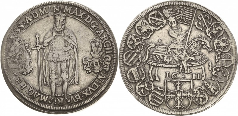 Deutscher Orden
Maximilian I. von Österreich 1590-1618 Taler 1611, Hall Neumann...