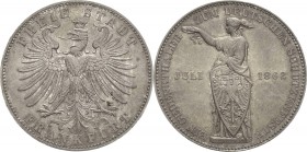 Frankfurt am Main
 Taler 1862. Deutsches Schützenfest AKS 44 Jaeger 51 Kahnt 171 Davenport 653 Prägefrisch