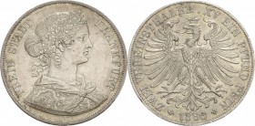 Frankfurt am Main
 Doppeltaler 1866. AKS 4 Jaeger 43 Kahnt 183 Davenport 651 Vorzüglich