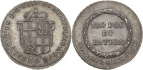 Fulda-Bistum
Adalbert III. von Harstall 1788-1802 1/2 Taler 1796, VH-Fulda PRO DEO ET PATRIA Buchonia 8 Feine Patina, vorzüglich