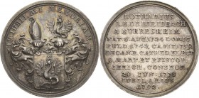 Fulda-Stadt
 Silbermedaille 1792. Auf das 50-jährige Priesterjubiläum des Lothar von Breidbach. Behelmtes Familienwappen / 11 Zeilen Schrift. 34,5 mm...