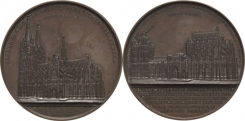 Köln-Stadt
 Bronzemedaille 1848 (1849) (J. Wiener) Die 600-Jahrfeier der Grunds...