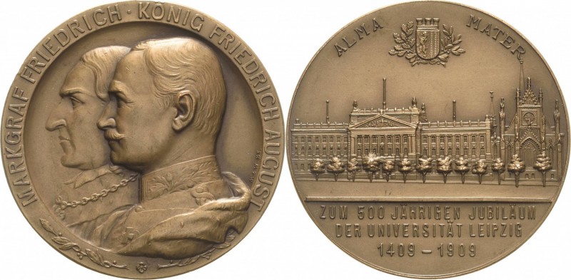 Leipzig
 Bronzemedaille 1909 (Bruno Fritsche) 500 Jahre Universität Leipzig. Br...