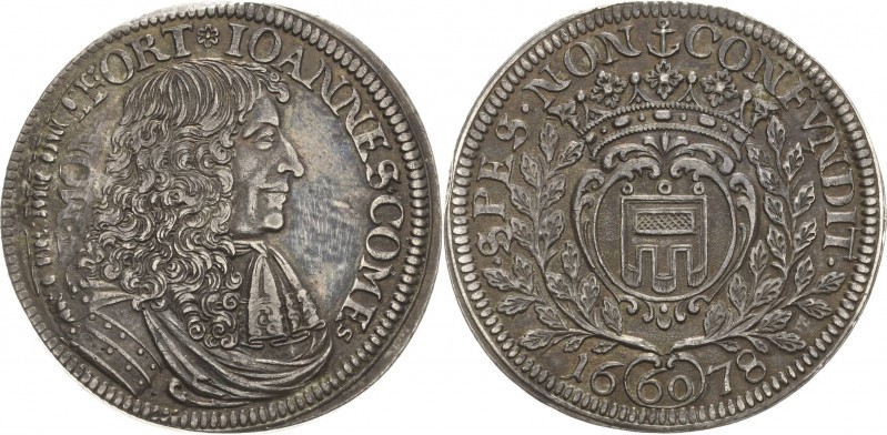 Montfort, Grafschaft
Johann VIII. 1662-1686 Gulden (60 Kreuzer) 1678, Langenarg...