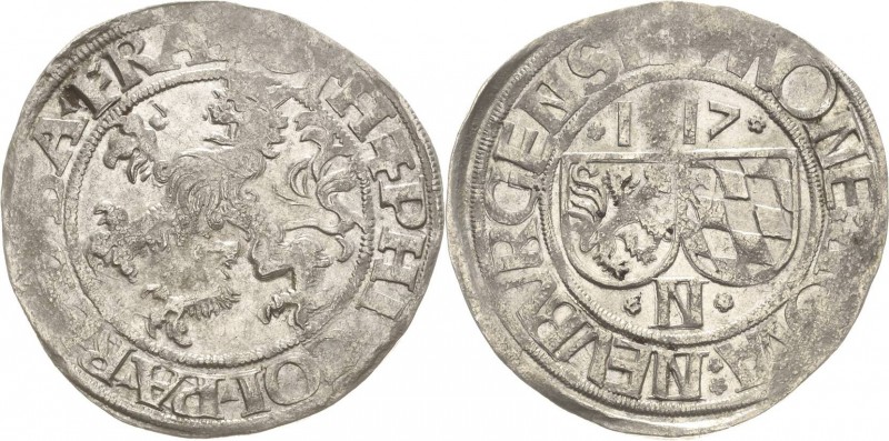 Pfalz-Kurlinie Neuburg
Ottheinrich und Philipp 1504-1544 Batzen 1517, Neuburg S...