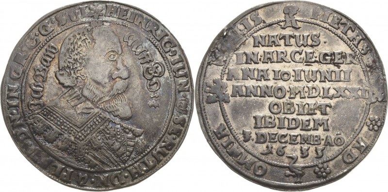 Reuss-Jüngere Linie - Gera
Heinrich der Jüngere (Posthumus) 1572-1635 1/2 Taler...