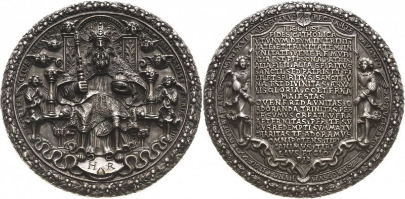 Sachsen-Kurlinie ab 1547 (Albertiner)
August 1553-1586 Silbergussmedaille 1566 ...