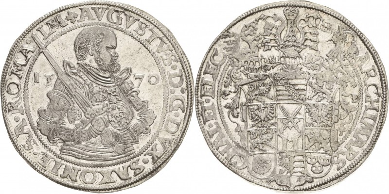 Sachsen-Kurlinie ab 1547 (Albertiner)
August 1553-1586 Taler 1570, HB-Dresden K...