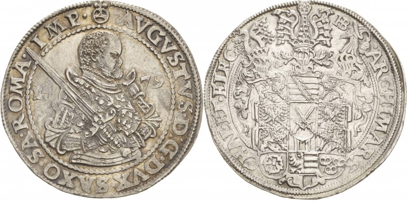 Sachsen-Kurlinie ab 1547 (Albertiner)
August 1553-1586 Taler 1579, HB-Dresden K...