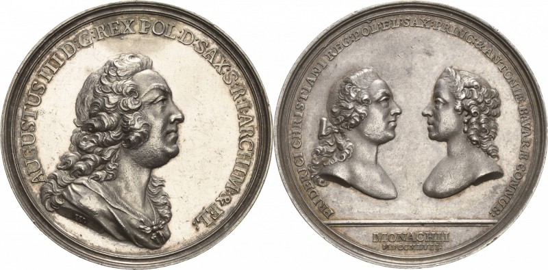 Sachsen-Kurlinie ab 1547 (Albertiner)
Friedrich August II. 1733-1763 Silbermeda...