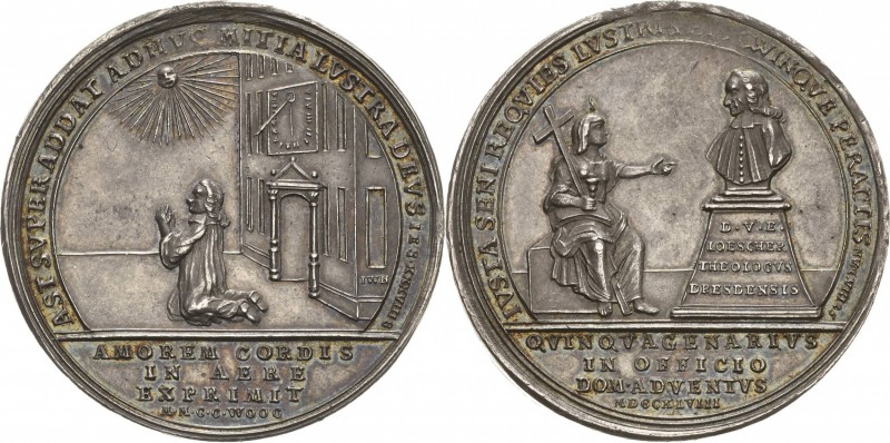 Sachsen-Kurlinie ab 1547 (Albertiner)
Friedrich August II. 1733-1763 Silbermeda...