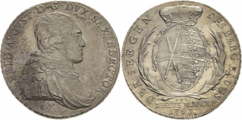 Sachsen-Kurlinie ab 1547 (Albertiner)
Friedrich August III. 1763-1806 Taler 179...