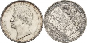 Sachsen-Kurlinie ab 1547 (Albertiner)
Johann 1854-1873 Taler 1869, B-Dresden Ausbeute AKS 135 Jaeger 128 Kahnt 472 Davenport 897 Müseler 56.2.3/22 Av...