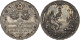 Sachsen-Kurlinie ab 1547 (Albertiner)
Albert 1873-1902 Silbermedaille 1893 (unsigniert) Geburt des Prinzen Georg von Sachsen am 15. Januar 1893. Sitz...