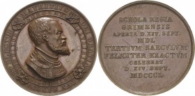 Sachsen-Medaillen
 Bronzemedaille 1850 (Krüger) 300-jähriges Bestehen der Fürstenschule in Grimma. Brustbild von Kurfürst Moritz nach rechts / 9 Zeil...