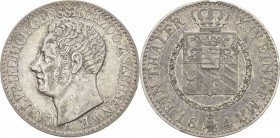 Sachsen-Weimar-Eisenach
Carl Friedrich 1828-1853 Taler 1841, A-Berlin Koppe 625 AKS 21 Jaeger 351 Kahnt 514 Davenport 845 Slg. Seitz 4571 22.06 g. Se...
