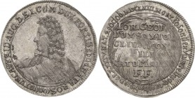 Sachsen-Eisenach
Johann Georg II. 1680-1698 Groschen 1684, Gotha Tod des Erbprinzen Friedrich August Slg. Merseburger 4067 (R) Selten. Vorzüglich