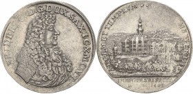 Sachsen-Gotha (Gotha-Altenburg)
Friedrich I. 1675-1691 Taler 1689, Gotha Einweihung von Schloss und Kirche in Friedrichswerth. Stempel von Christian ...